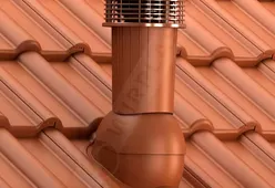 Вентиляционный выход Wirovent Tile Plus 125 с отводом конденсата и электровентилятором-2 Вентиляционный выход Wirovent Tile Plus 125 с отводом конденсата и электровентилятором-2