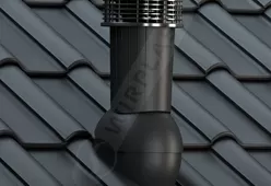 Вентиляционный выход Wirovent Tile Plus 125 с отводом конденсата и электровентилятором-2 Вентиляционный выход Wirovent Tile Plus 125 с отводом конденсата и электровентилятором-2