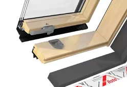 Мансардное окно с поднятой осью поворота ROTO Designo R75 H из дерева с термо-блоком WD-5