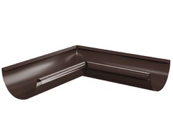 Угол желоба МеталлПрофиль внутренний D125х90 градусов GRANDSYSTEM Высокопрочный Полиэстер 0.6 мм Угол желоба МеталлПрофиль внутренний D125х90 градусов GRANDSYSTEM Высокопрочный Полиэстер 0.6 мм